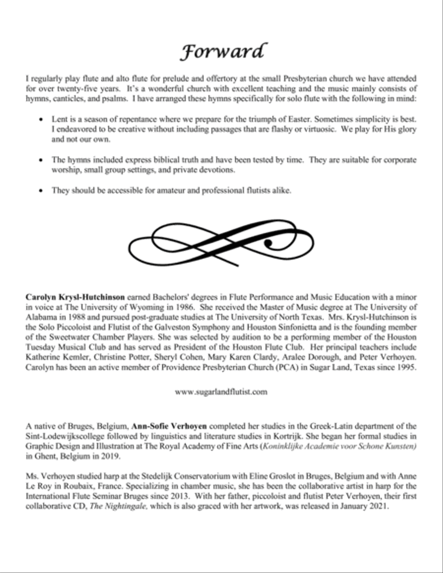Variations on Lenten Hymns for Solo Flute Variations on Lenten Hymns for Solo Flute Flute Solo scores gallery preview page 2