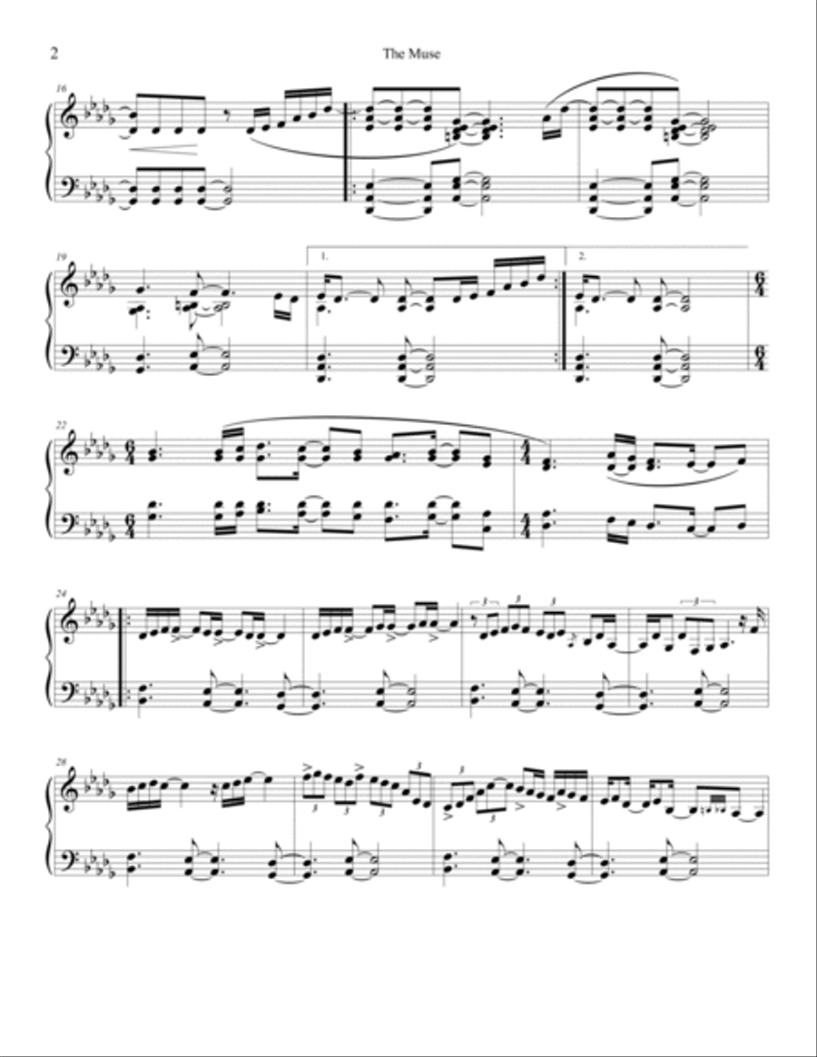 The Muse Piano Solo scores gallery preview page 2