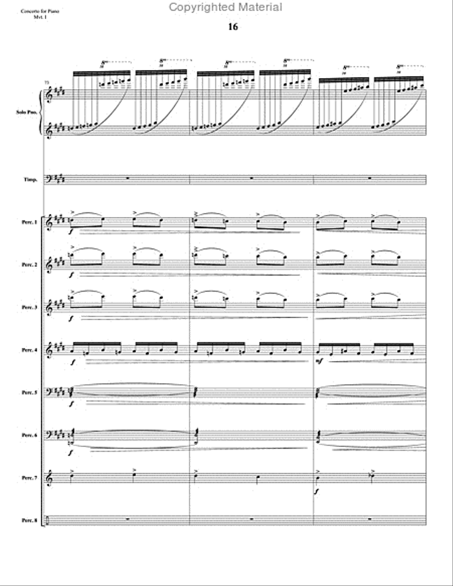 Concerto for Piano and Percussion Orchestra Percussion Ensemble scores gallery preview page 38