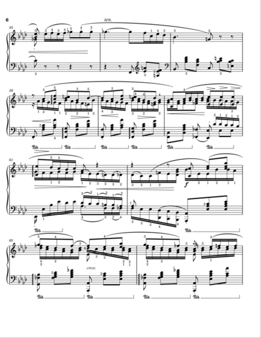 Chopin - Ballade No. 4 in F Minor - Op.52- Original With Fingered - For Piano Solo Piano Solo scores gallery preview page 6