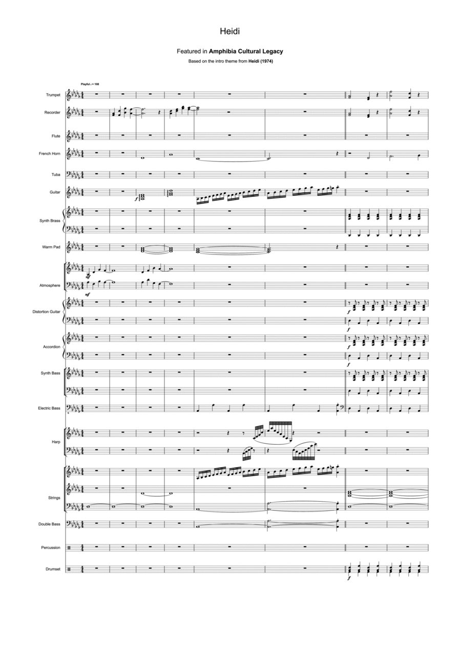 Heidi Concert Band scores gallery preview page 1