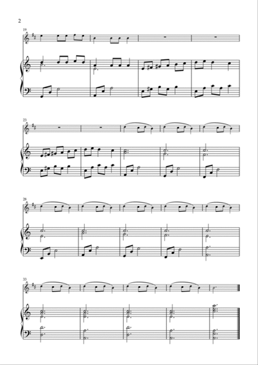 Mykola Leontovych - Carol of The Bells (for Clarinet in Bb and Piano) B-Flat Clarinet scores gallery preview page 2