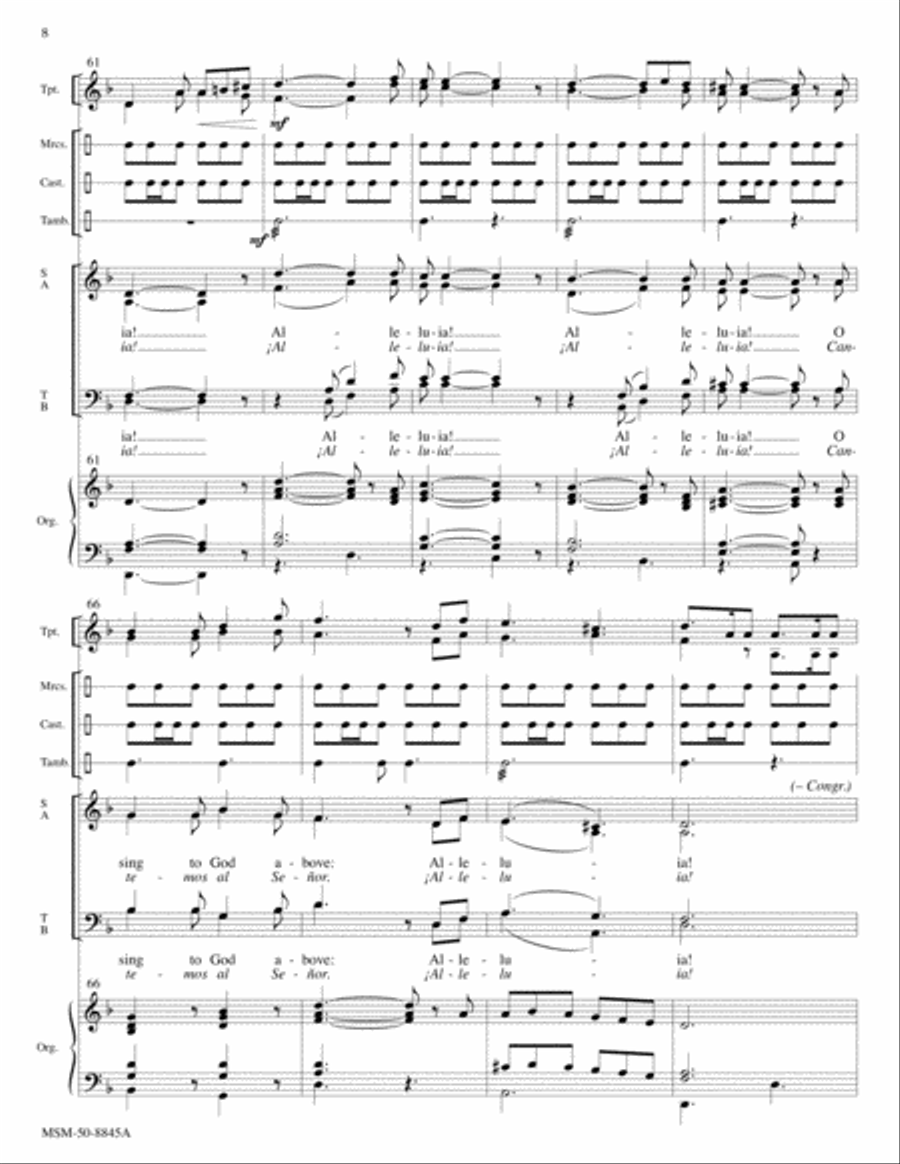 O Sing unto the Lord (Full Score) Choir scores gallery preview page 7