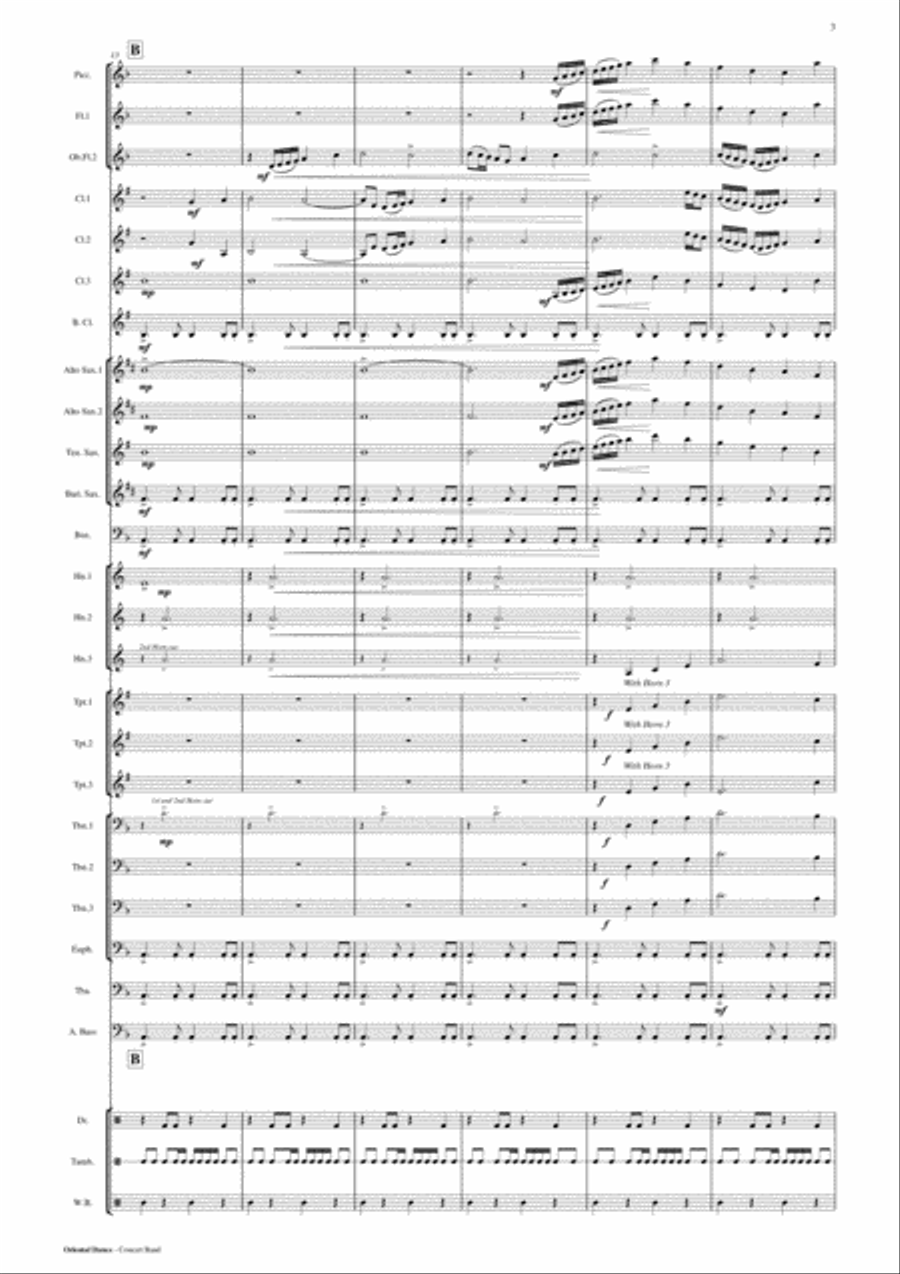 Oriental Dance - Concert Band Score and Parts PDF image number null