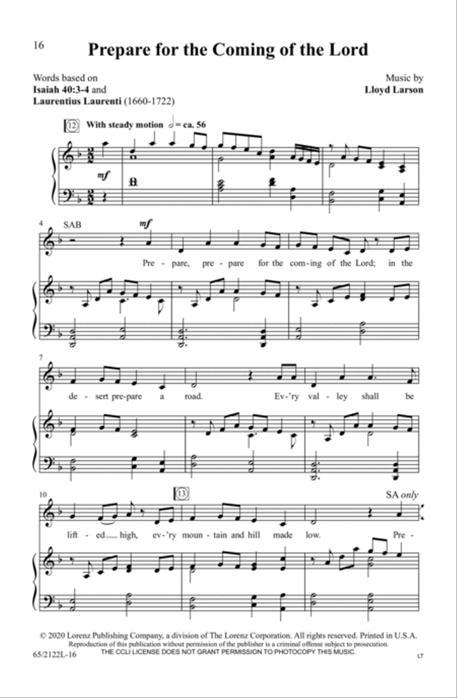 A New and Glorious Morn! 3-Part scores gallery preview page 16
