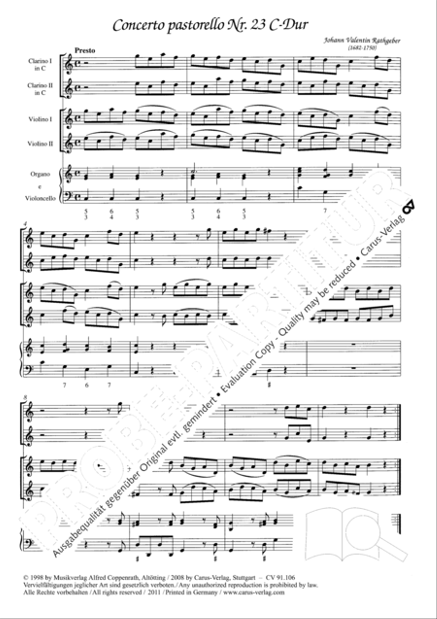 Concerto pastorello 23 + 24 Score scores gallery preview page 6