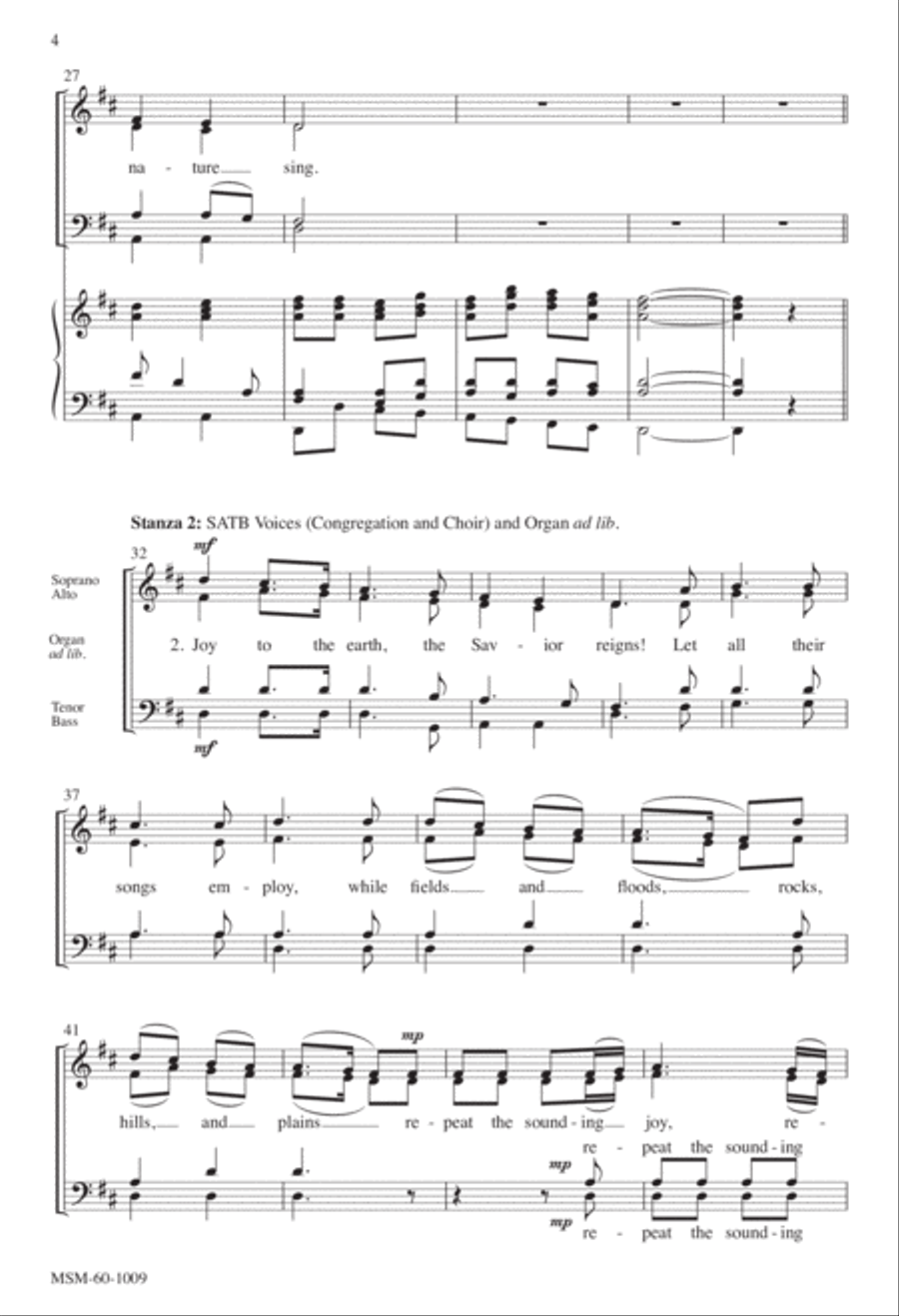 Joy to the World 4-Part scores gallery preview page 3