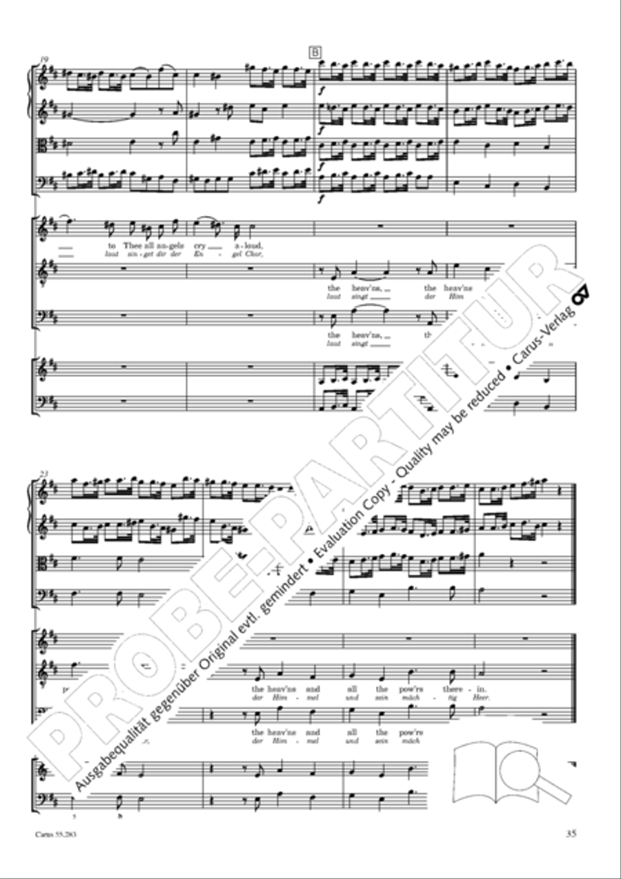 Te Deum for the Victory of Dettingen SSATB scores gallery preview page 52
