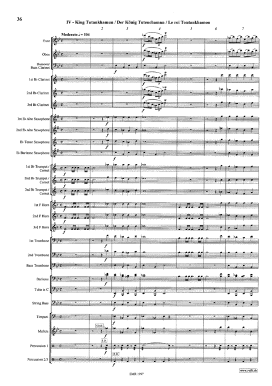 The Mysteries Of Egypt Concert Band scores gallery preview page 19
