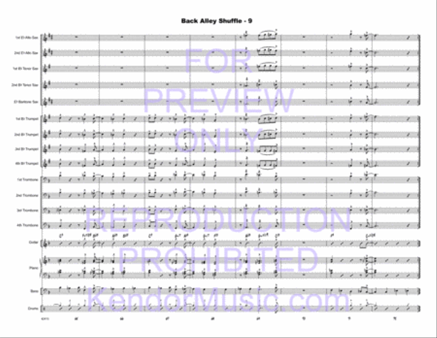 Back Alley Shuffle Jazz Ensemble scores gallery preview page 10