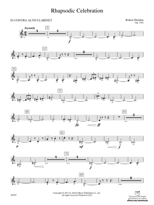 Rhapsodic Celebration: (wp) E-flat Contrabass Clarinet