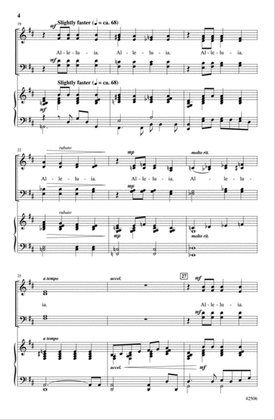Jazz Alleluia 4-Part scores gallery preview page 3