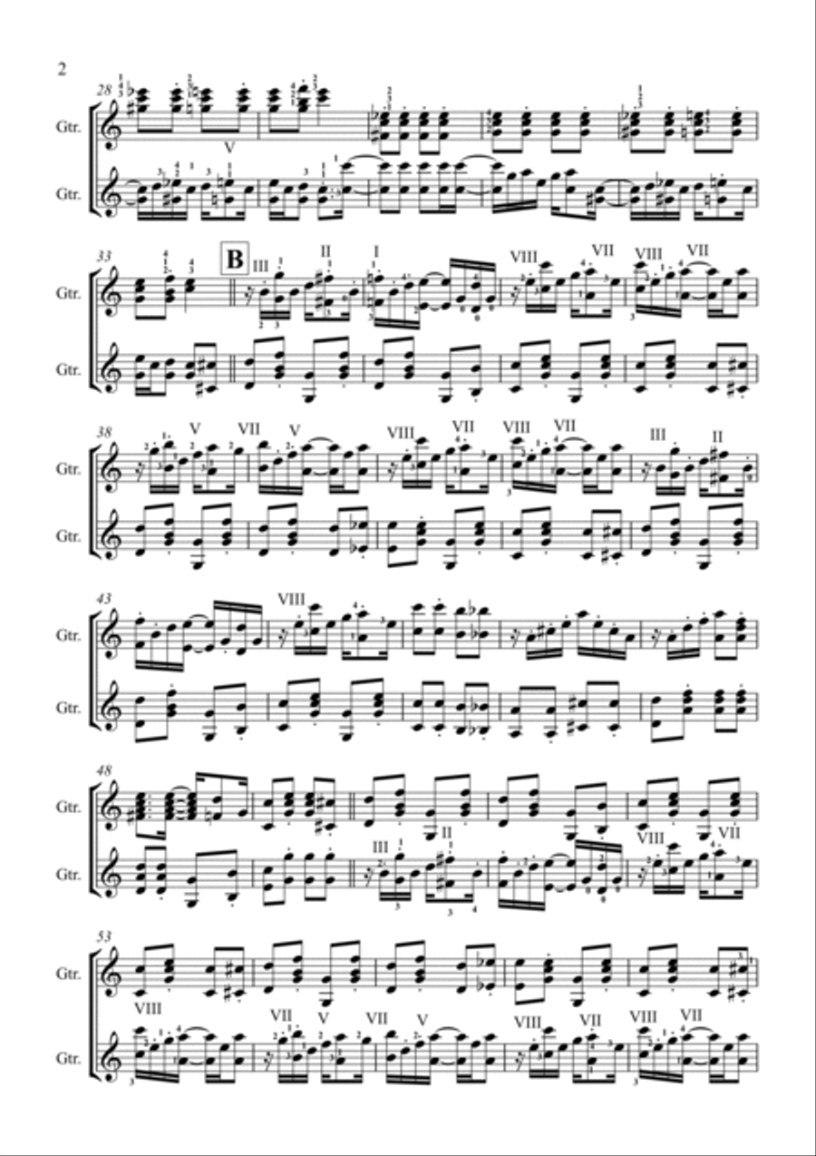 Maple Leaf Rag (arranged for guitar duet) School and Community scores gallery preview page 2
