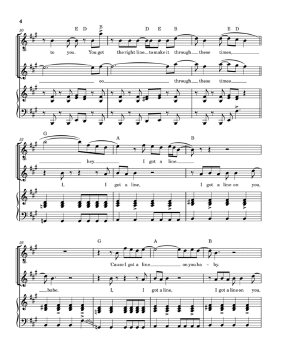I Got A Line On You Piano, Vocal, Guitar scores gallery preview page 5