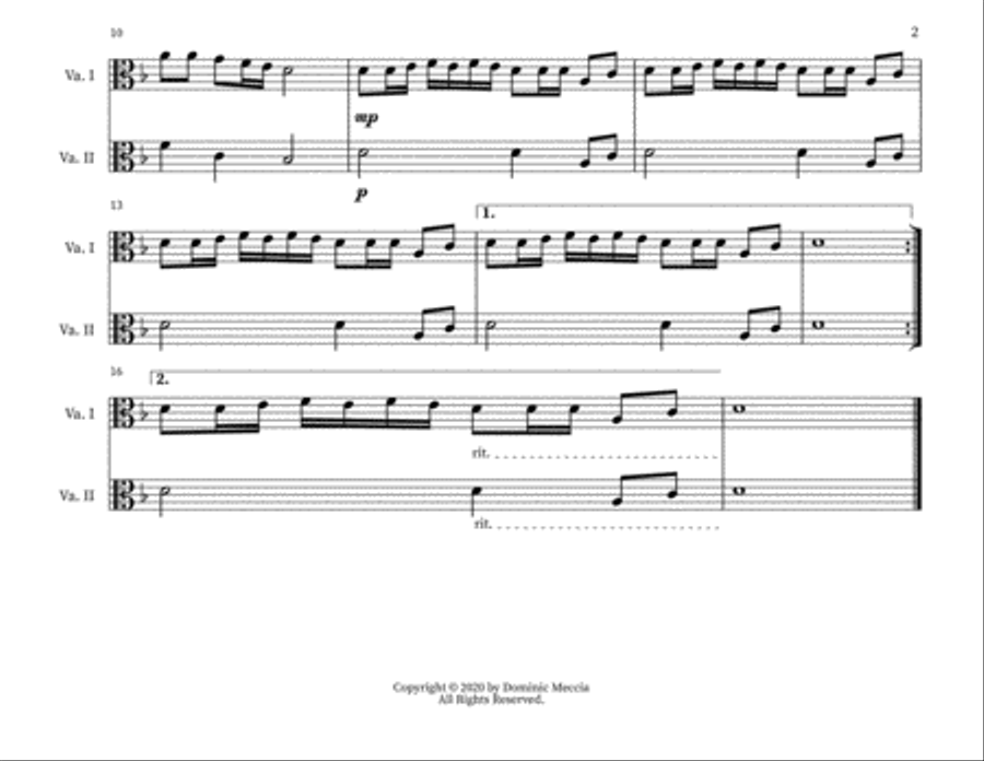 Zum Gali Gali String Duet scores gallery preview page 2