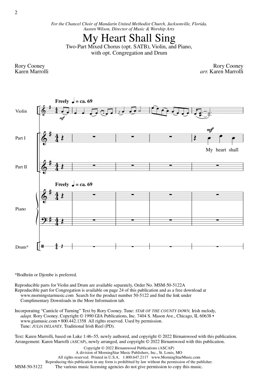 My Heart Shall Sing 4-Part scores gallery preview page 1
