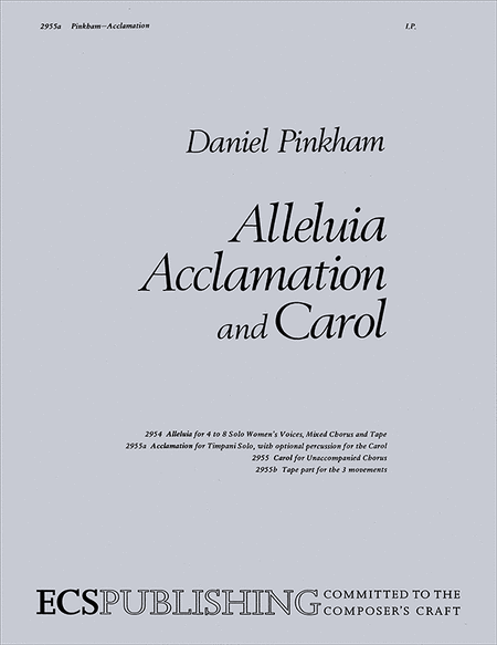 Alleluia, Acclamation and Carol: II. Acclamation for Timani Solo