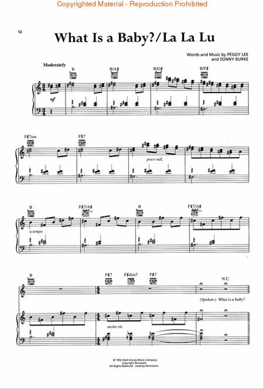 Lady and the Tramp Lady and the Tramp Piano, Vocal, Guitar scores gallery preview page 3