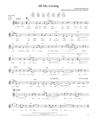 All My Loving (from The Daily Ukulele) (arr. Liz and Jim Beloff)