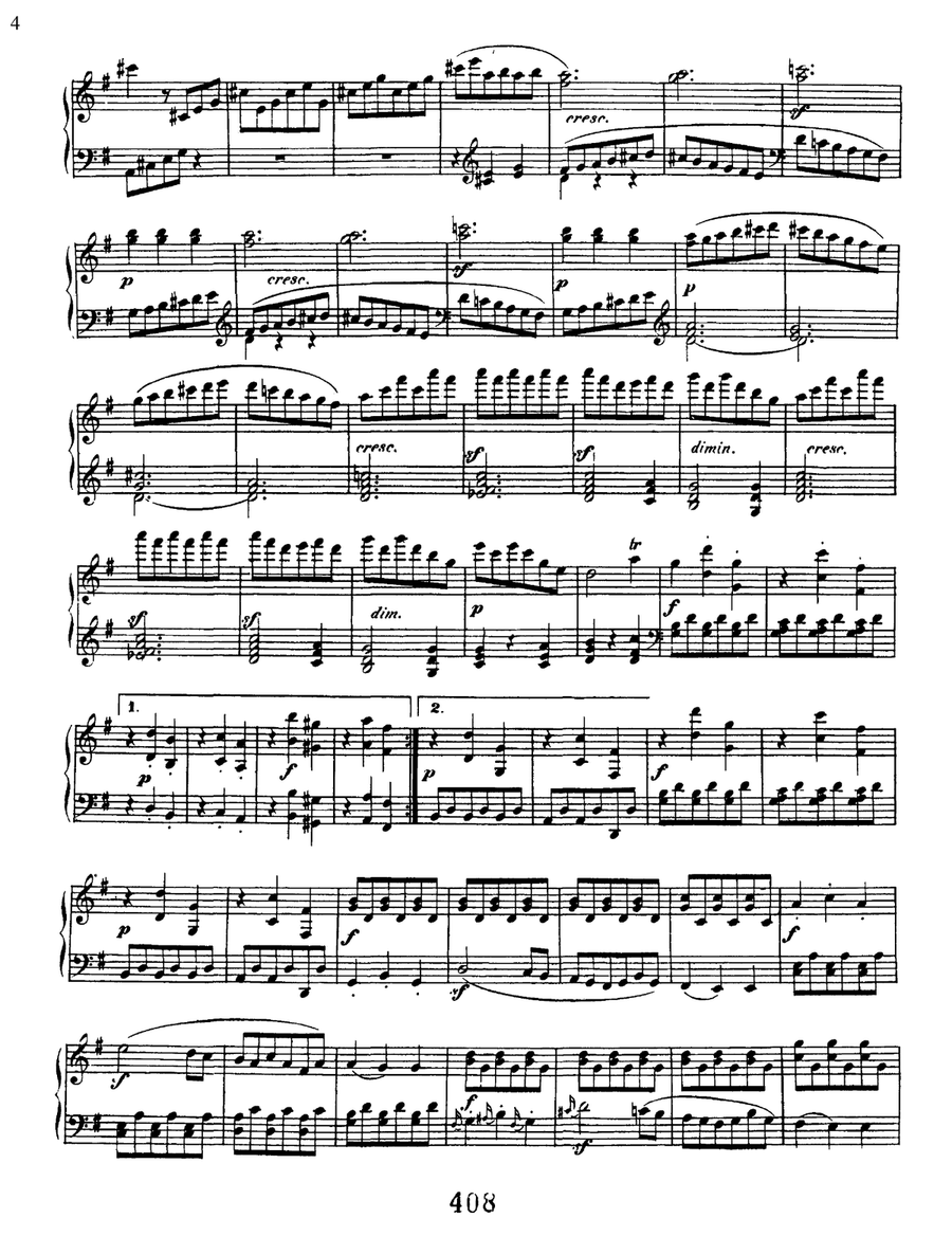 Sonata No. 25 In G Major, Op. 79 Piano Solo scores gallery preview page 4