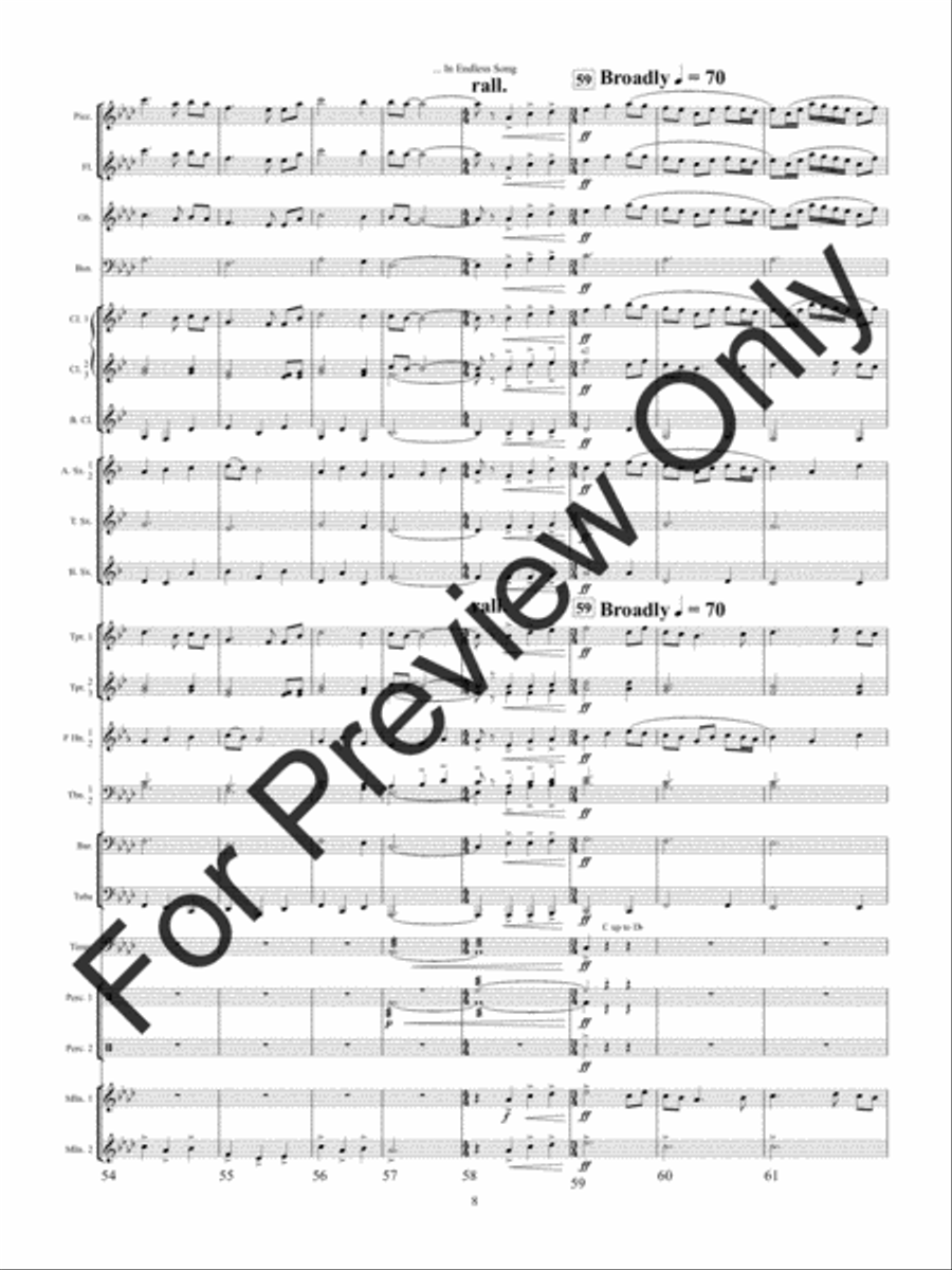 In Endless Song Concert Band scores gallery preview page 11