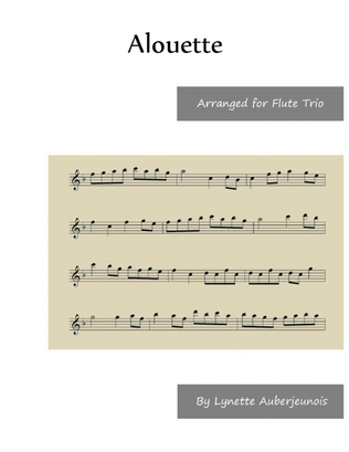 Book cover for Alouette - Flute Trio