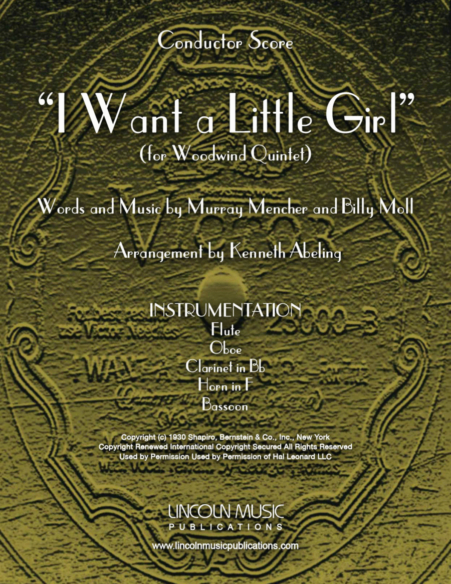 I Want A Little Girl Woodwind Quintet scores gallery preview page 1