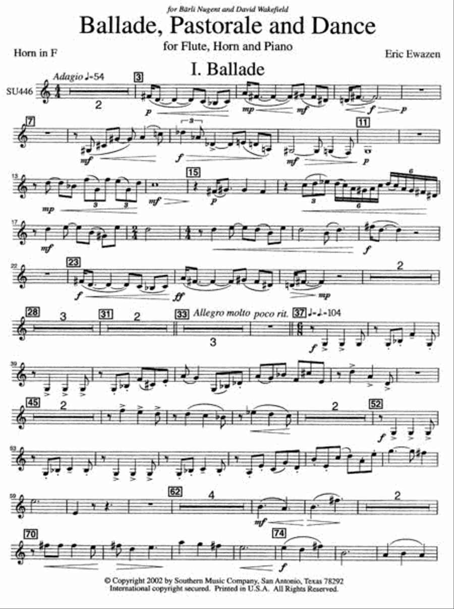Ballade Pastorale and Dance Brass Ensemble scores gallery preview page 4
