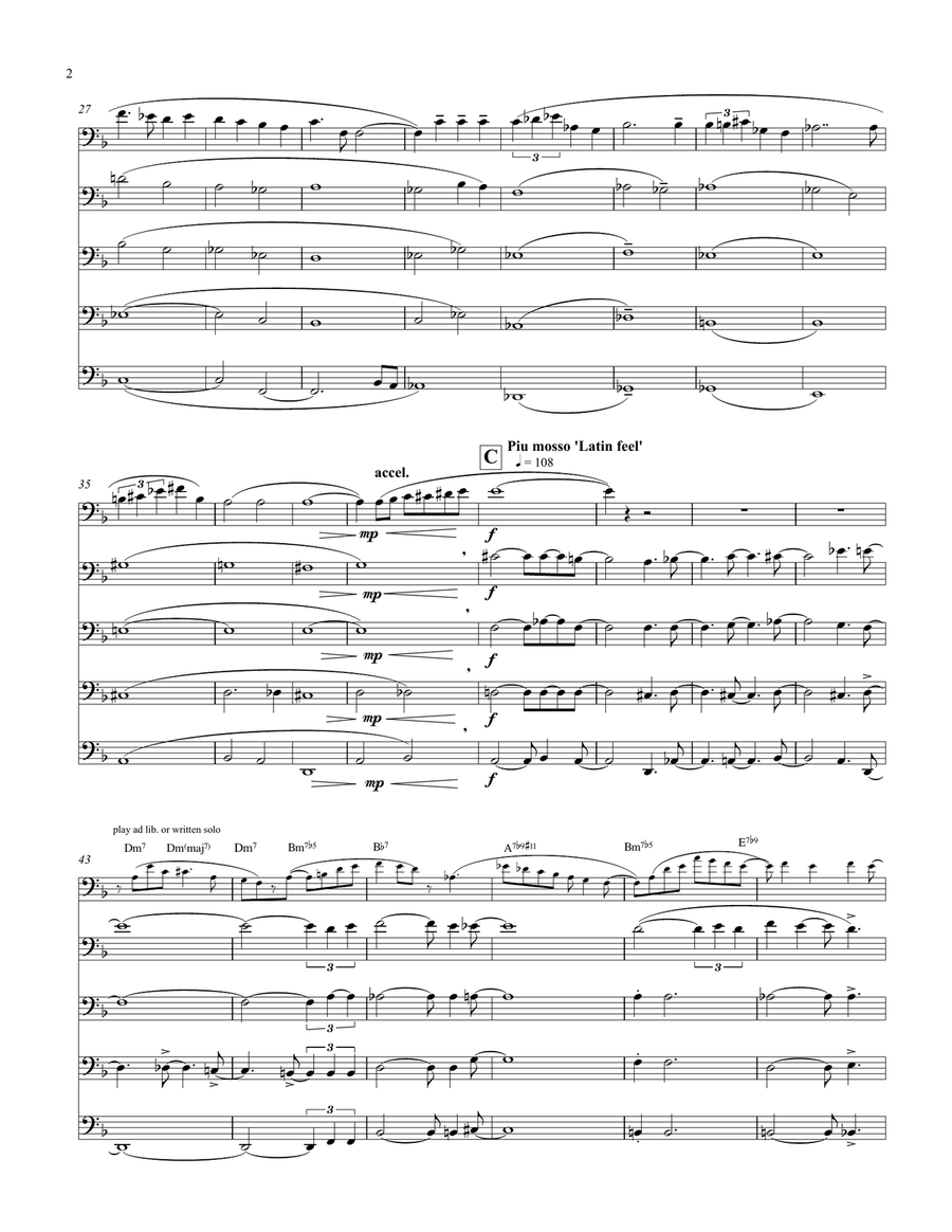 Remember When for Low Brass Ensemble Brass Ensemble scores gallery preview page 2