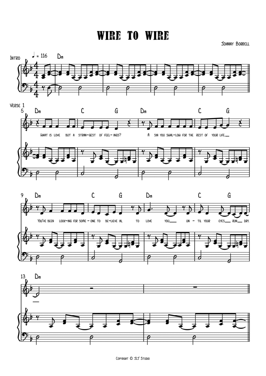 Wire To Wire Voice scores gallery preview page 1