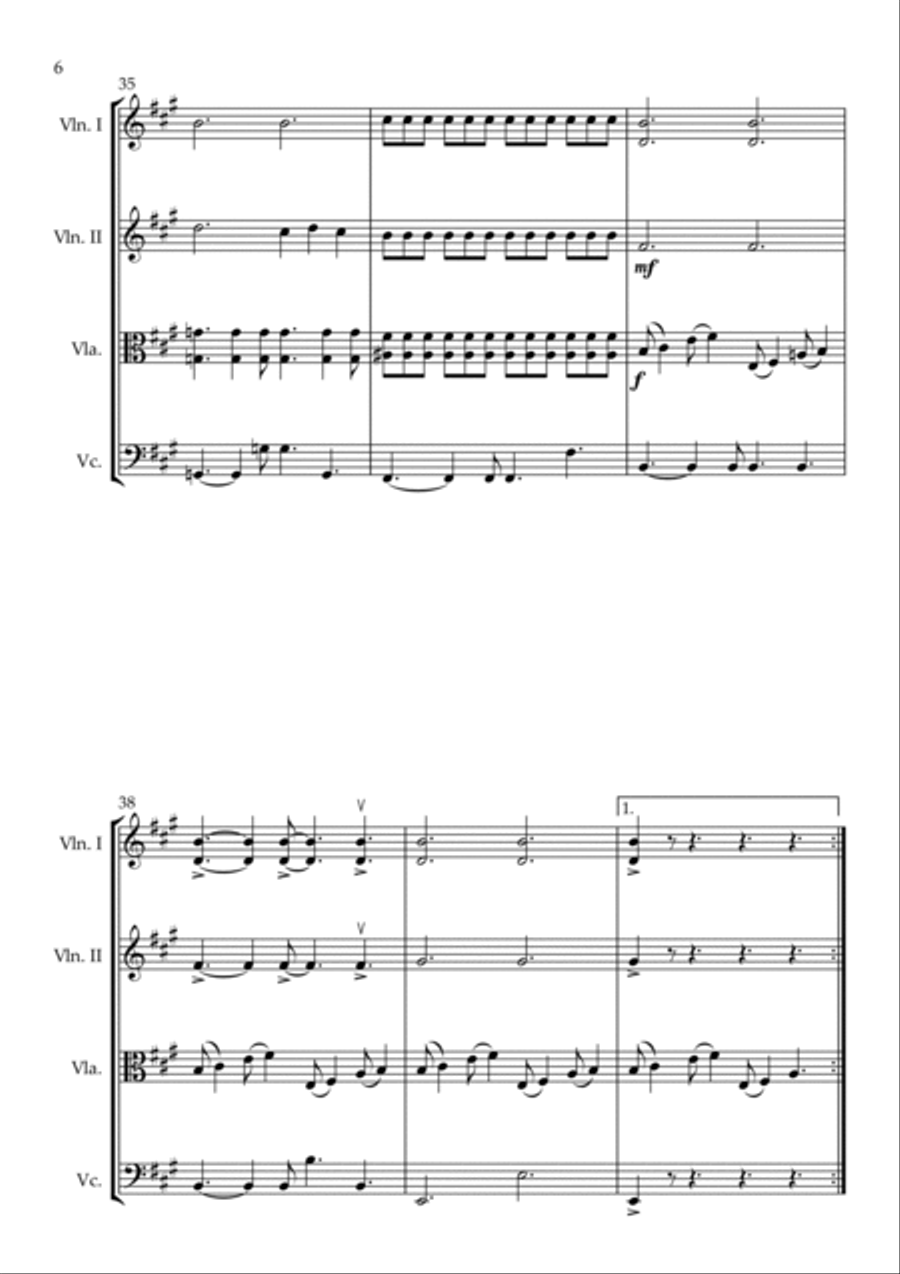 Toothpaste Kisses Toothpaste Kisses String Quartet scores gallery preview page 6