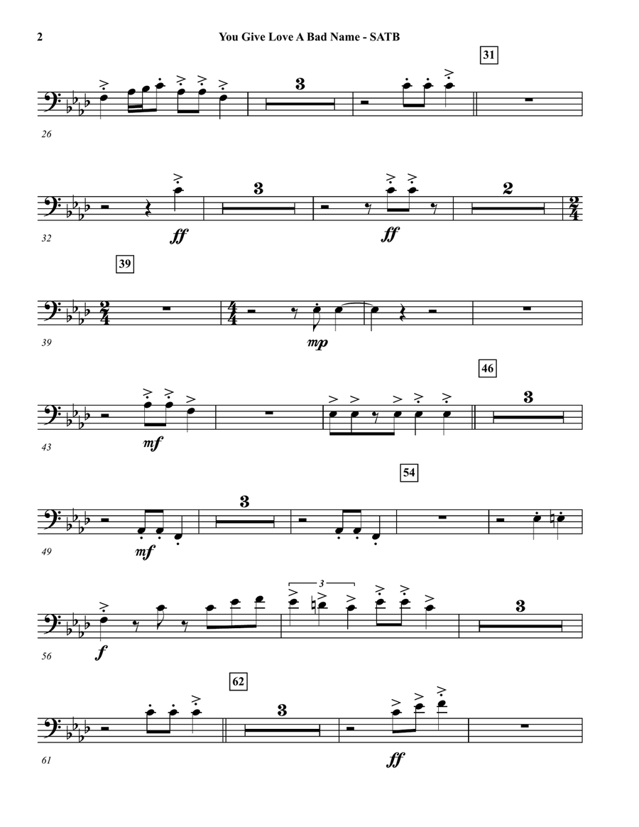 You Give Love A Bad Name Concert Band scores gallery preview page 5