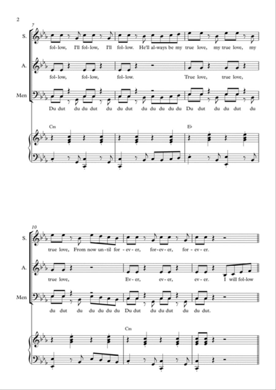 I Will Follow Him (i Will Follow You) 3-Part scores gallery preview page 2