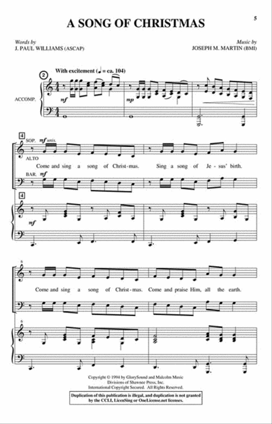 Sing a Song of Christmas SA scores gallery preview page 4