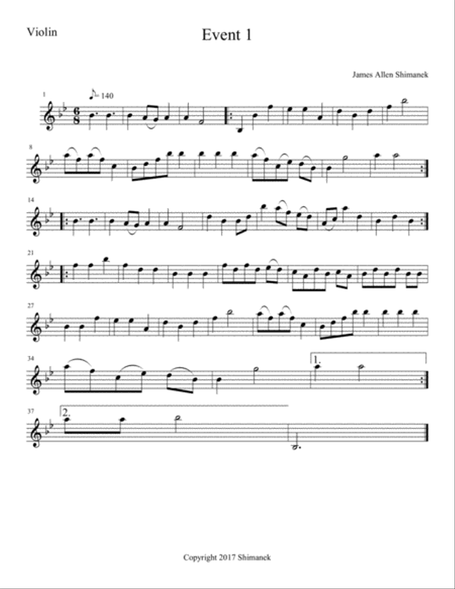 The Events 1-10 String Duet scores gallery preview page 4