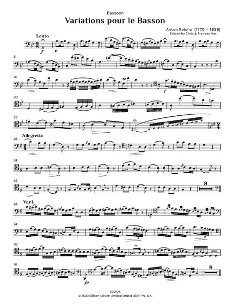 Variations pour le Bassoon