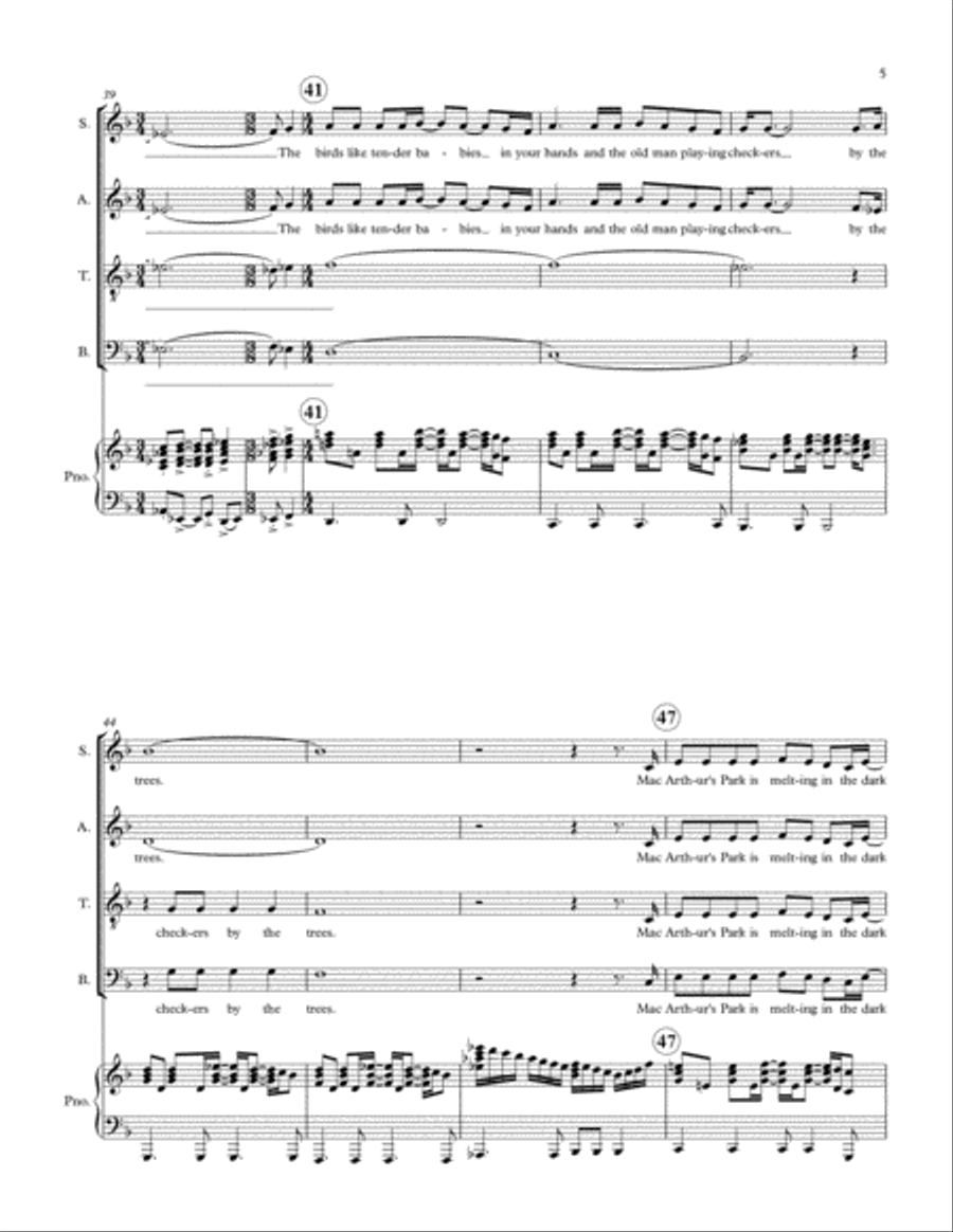 Macarthur Park 4-Part scores gallery preview page 5