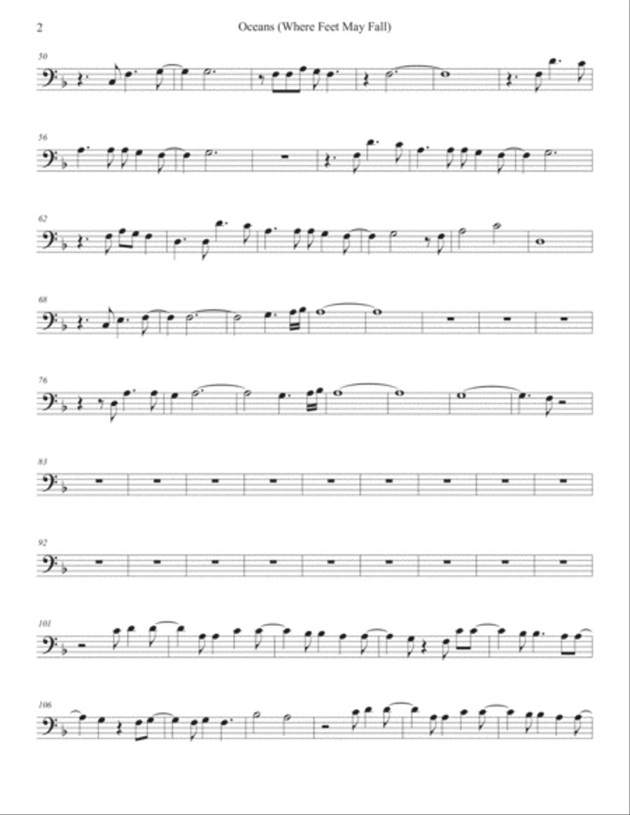 Oceans (Where Feet May Fail) Oceans (Where Feet May Fail) Bassoon Solo scores gallery preview page 2
