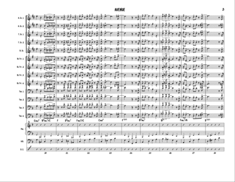 Avenue (Score) Jazz Ensemble scores gallery preview page 3