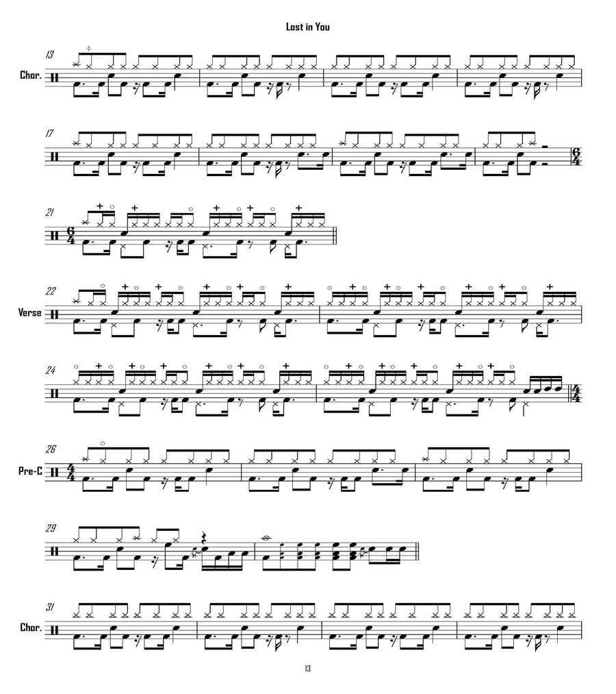 Lost In You Drum Set scores gallery preview page 2
