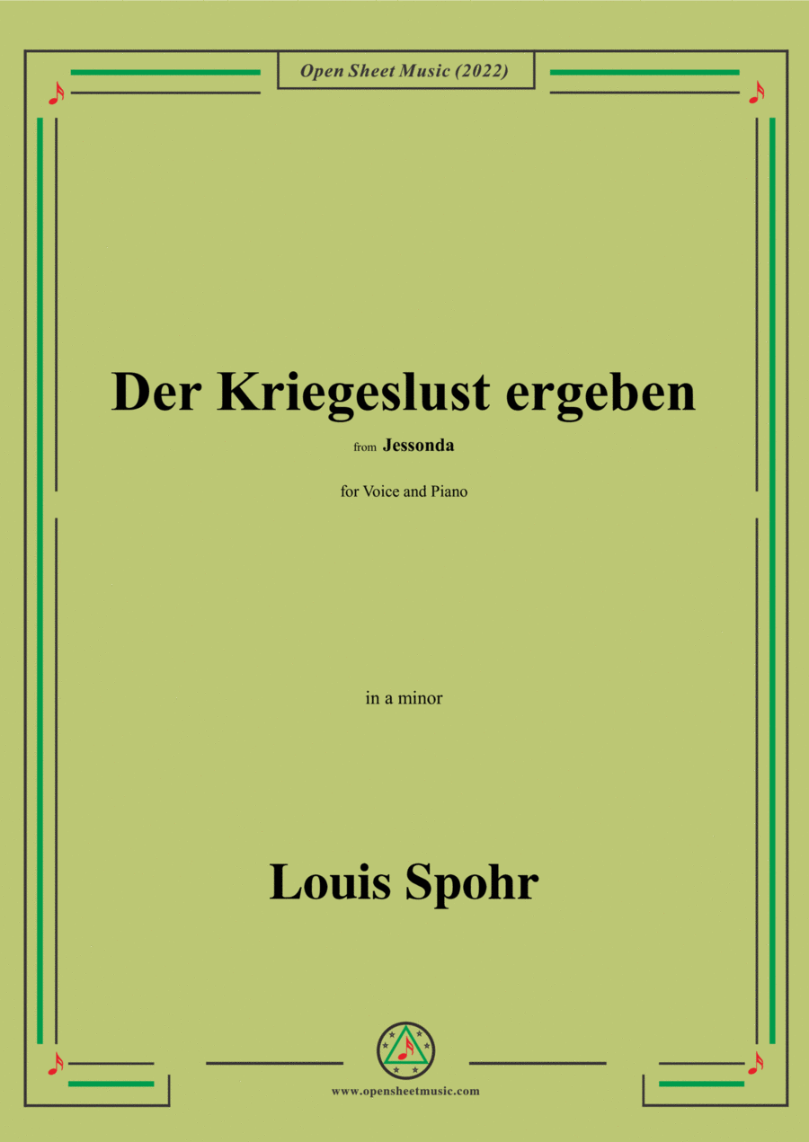Spohr-Der Kriegeslust ergeben,in a minor Voice scores gallery preview page 1