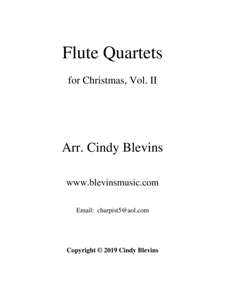 Flute Quartets for Christmas, Vol. II image number null