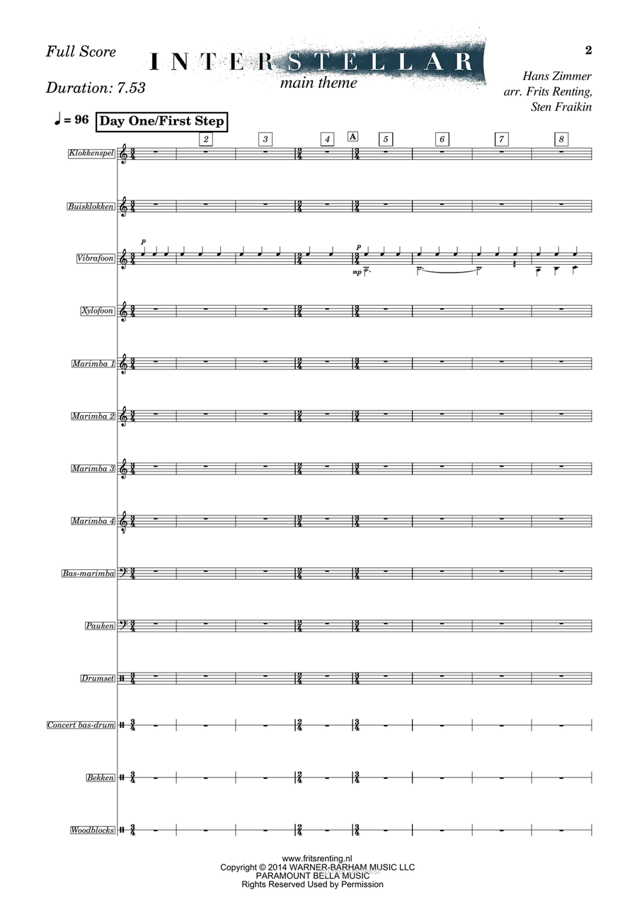 Interstellar Percussion Ensemble scores gallery preview page 2