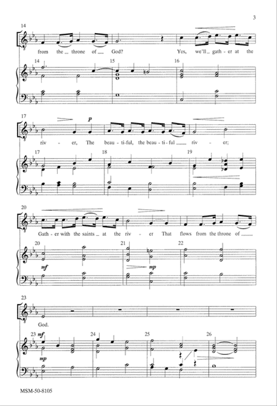 At the River At the River Divisi scores gallery preview page 4