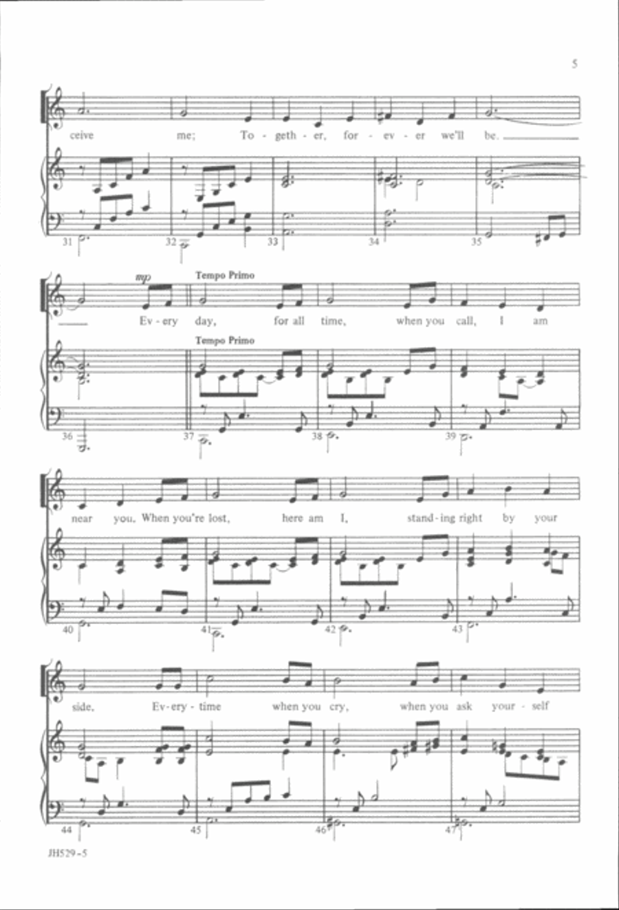 From the Day You Were Born Unison Choir scores gallery preview page 4