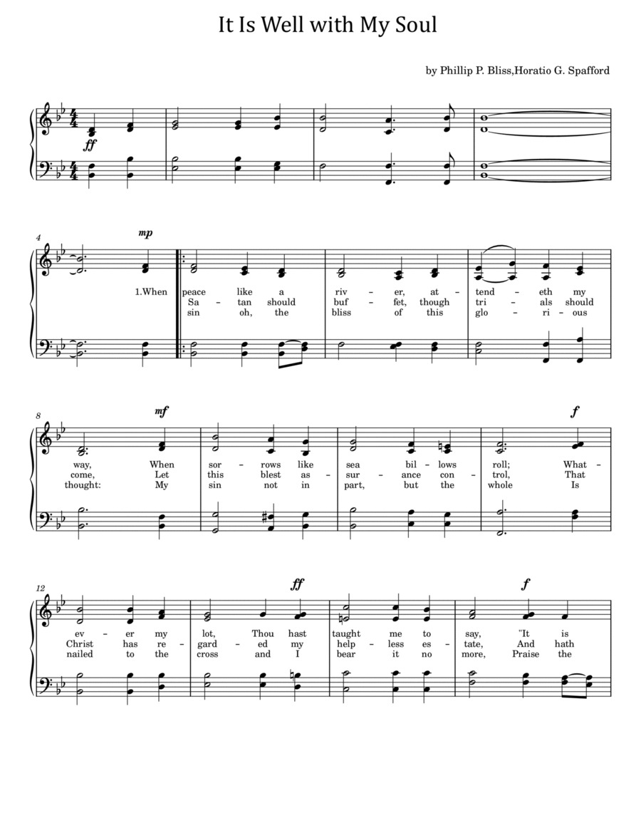 It Is Well with My Soul (SATB) - With Lyric image number null