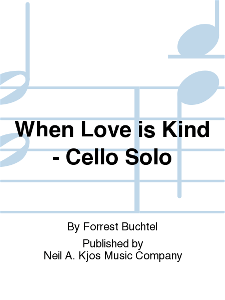 When Love is Kind - Cello Solo Orchestra scores gallery preview page 1