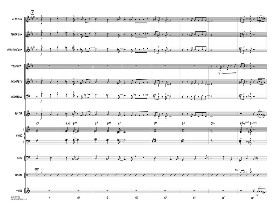 Yardbird Suite - Full Score Jazz Ensemble scores gallery preview page 4
