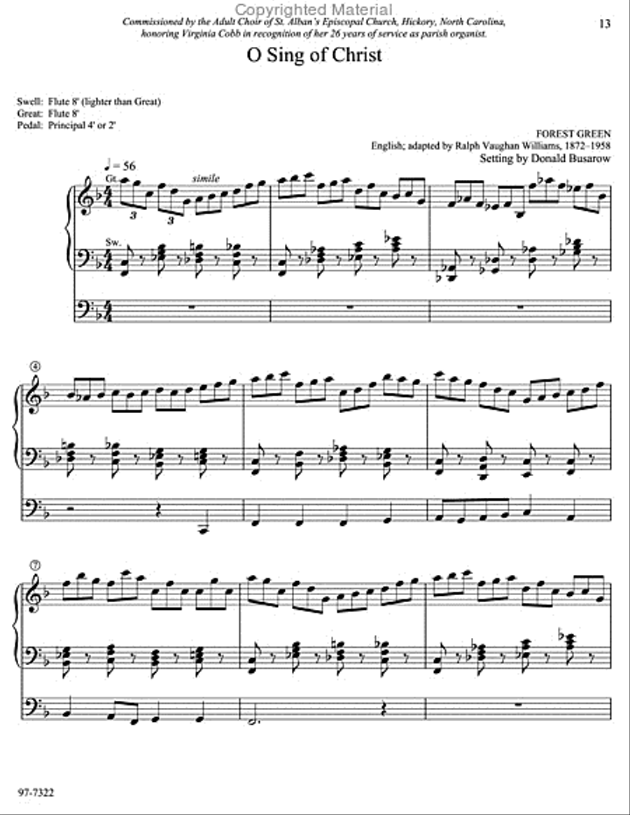 Musica Sacra: Easy Hymn Preludes for Organ, Vol. 7 Organ scores gallery preview page 6