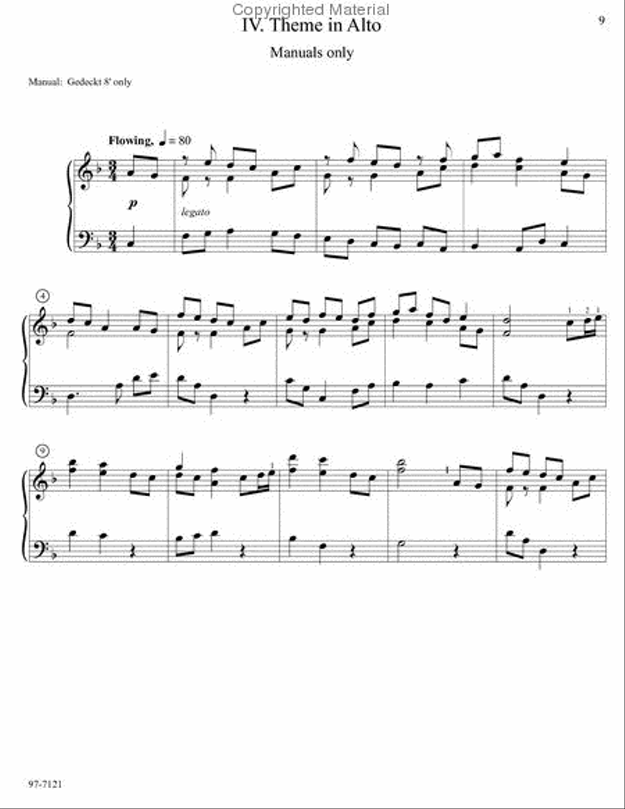 Partita on Nettleton Organ scores gallery preview page 5